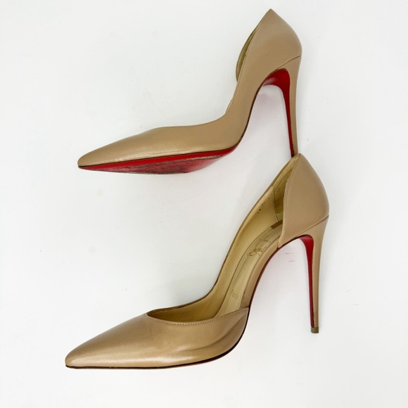 Christian Louboutin Iriza 100 mm Nappa Nude Size 38.5B - Picture 11 of 15